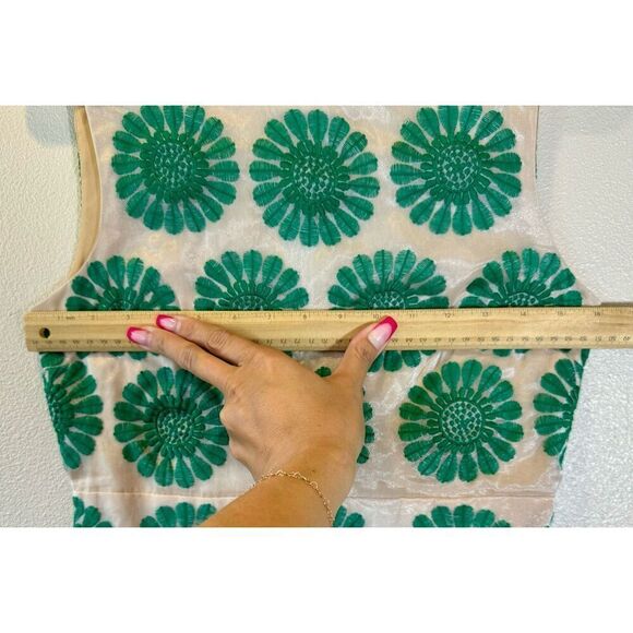 Anthropologie Leifsdottir Floral Bloom Embroidered Scalloped Dress Size 2 - Picture 9 of 10